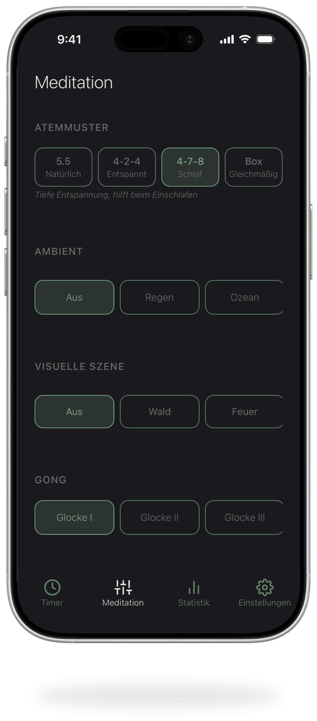 Szene, Klang und Muster wählen