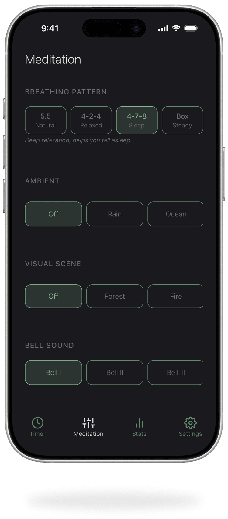 Pick a scene, sound and pattern