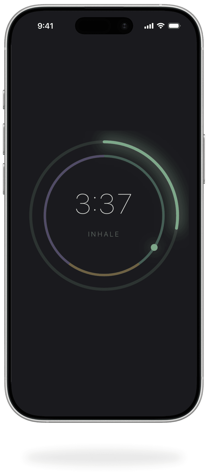 Timer with breathing pattern